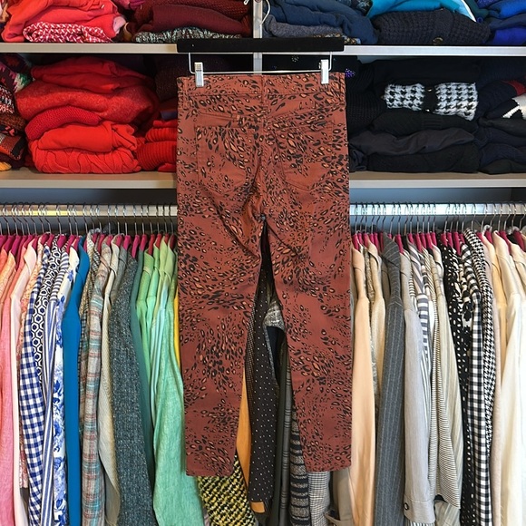 Ella Moss brown/black animal print skinny cropped jeans size 26 - Picture 3 of 3